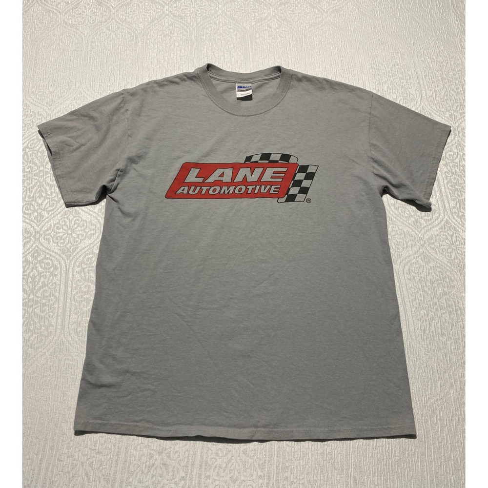 Gildan Lane Automotive Allstar Performance Racing Graphic T-Shirt Gray‎ Mens L